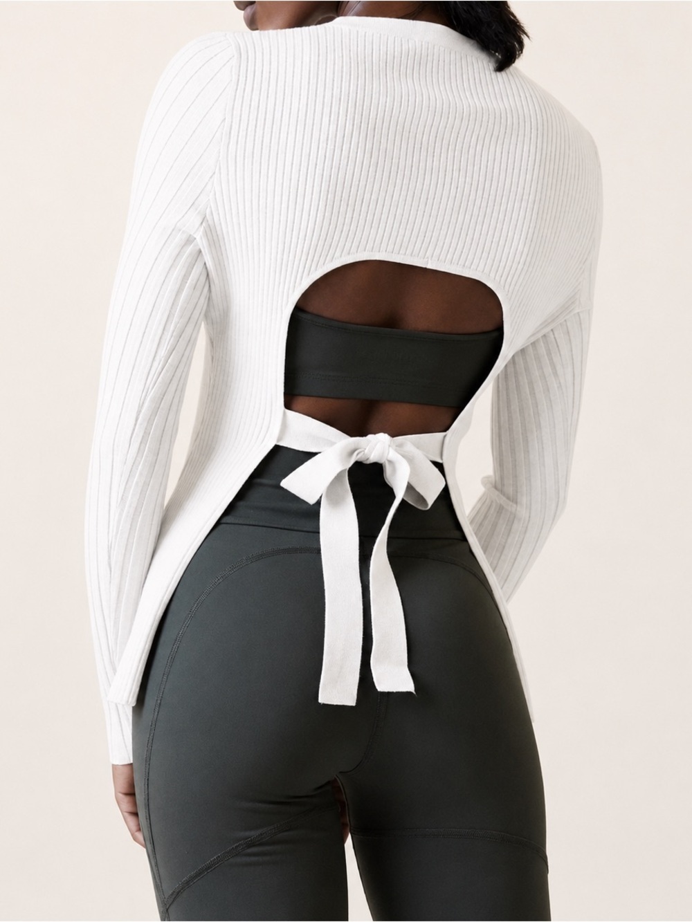 LIVE THE PROCESS Open Tie Back Ribbed Knit
$228 Adjustable Sweater Stretch Small